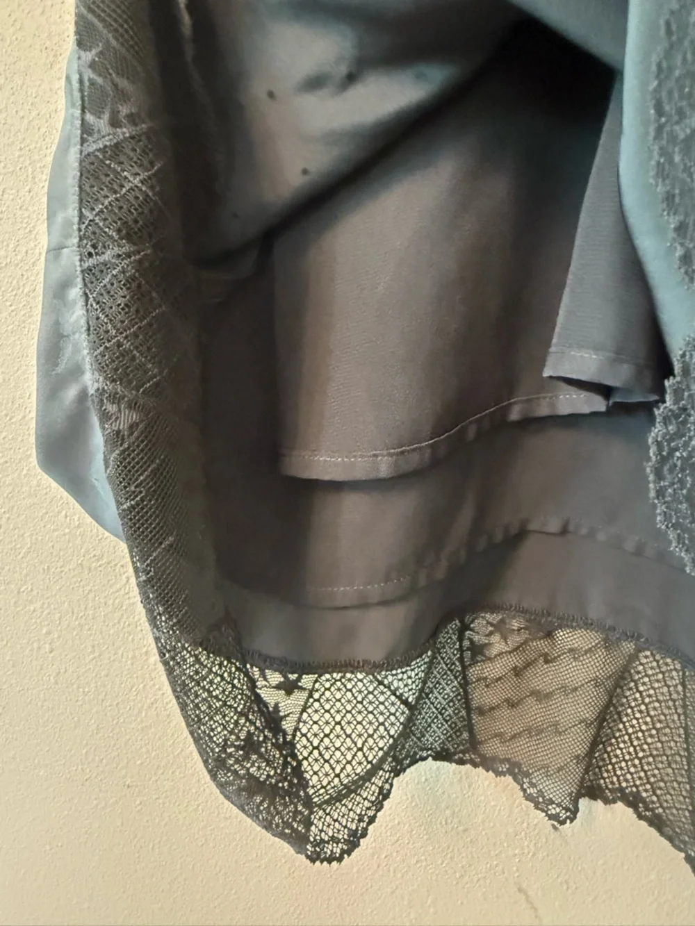 Zadig & Voltaire Calissa Silk Lace Jacquard Dress NWT Nori Grey L - Picture 9 of 15